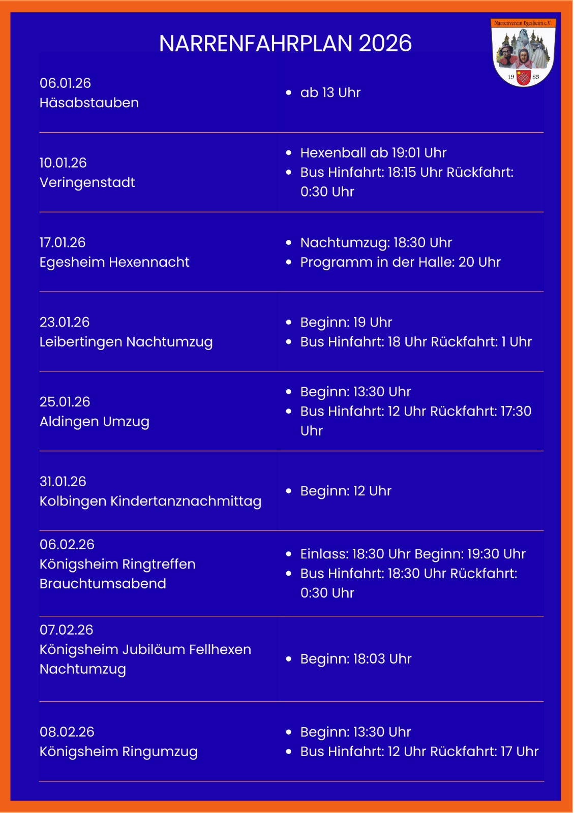 Narrenfahrplan 2026 b